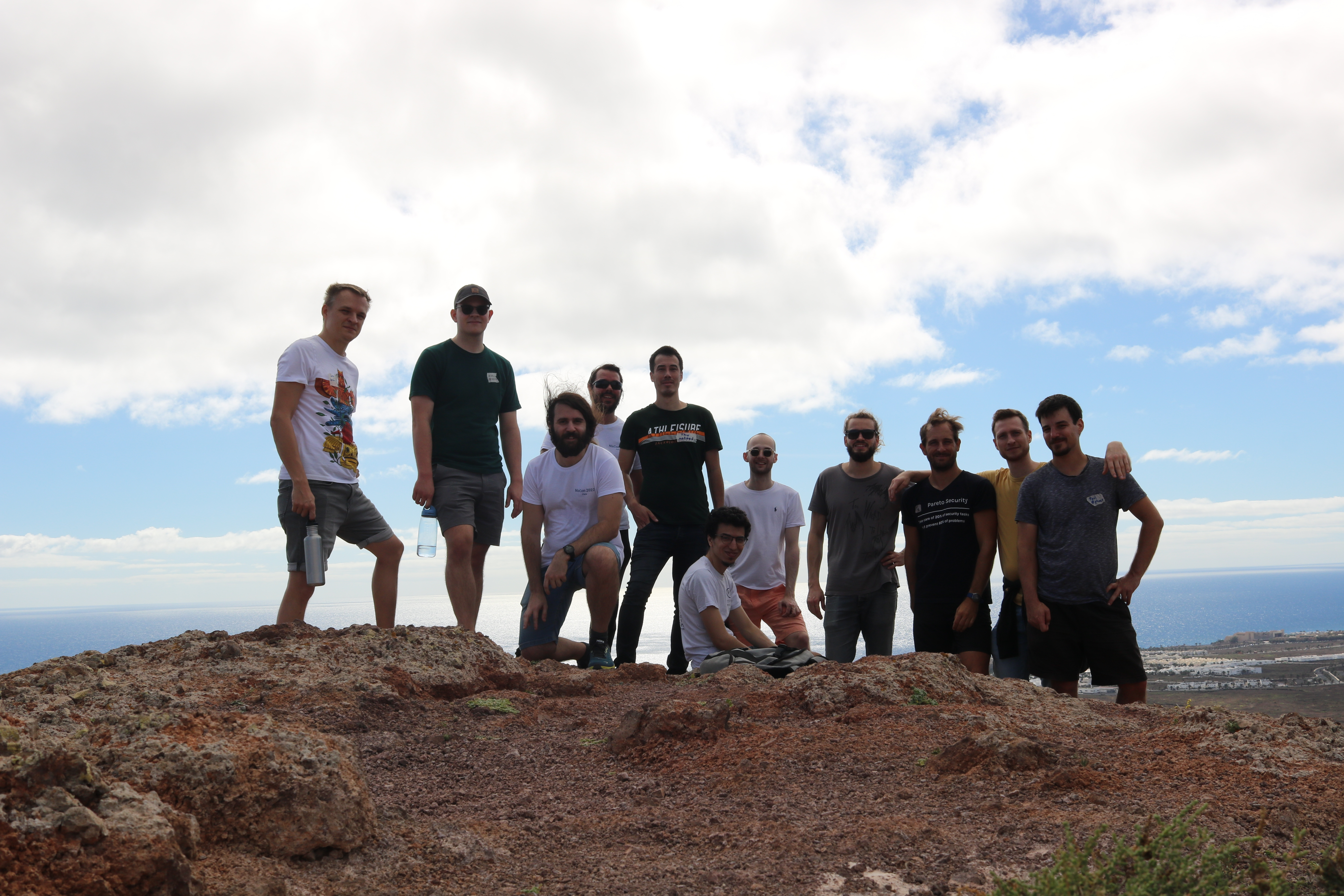 Some Nixers on the summit of a nearby volcano